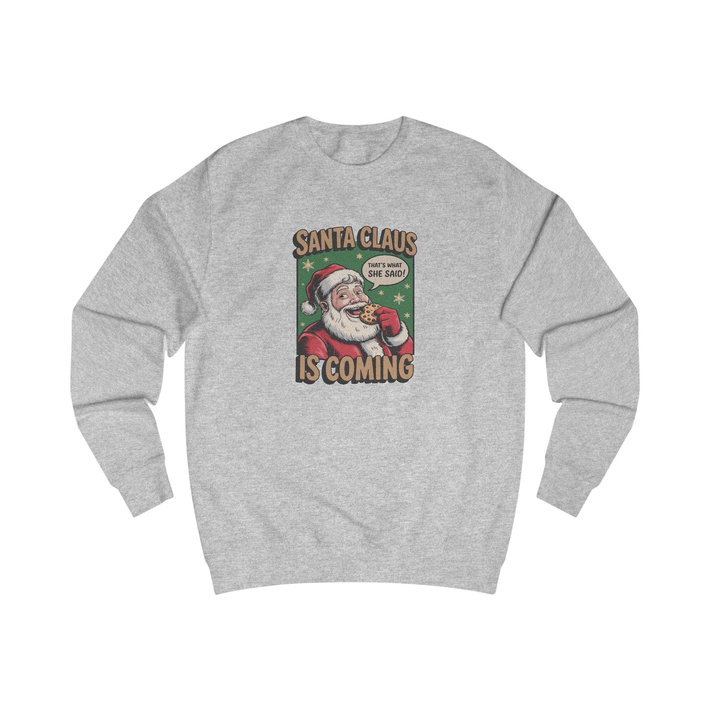 Santa Claus is Coming — Vintage Christmas Sweatshirt (Light)