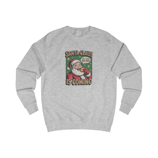Santa Claus is Coming — Vintage Christmas Sweatshirt (Light)