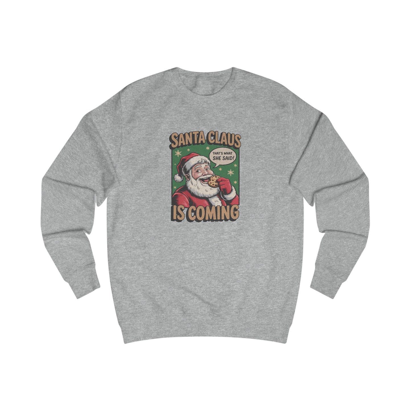 Santa Claus is Coming — Vintage Christmas Sweatshirt (Light)