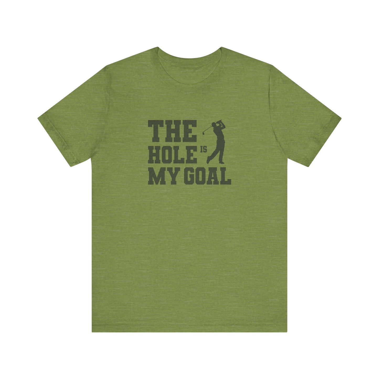 The Hole Is My Goal — Golf Silhouette Retro Tee (Light)