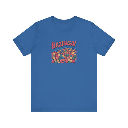 Bazinga! Ball Pit — Big Bang Theory Retro Tee (Dark)