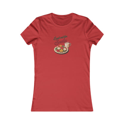 I Put Out for Santa — Retro Christmas Cookies Women's Tee (Light)