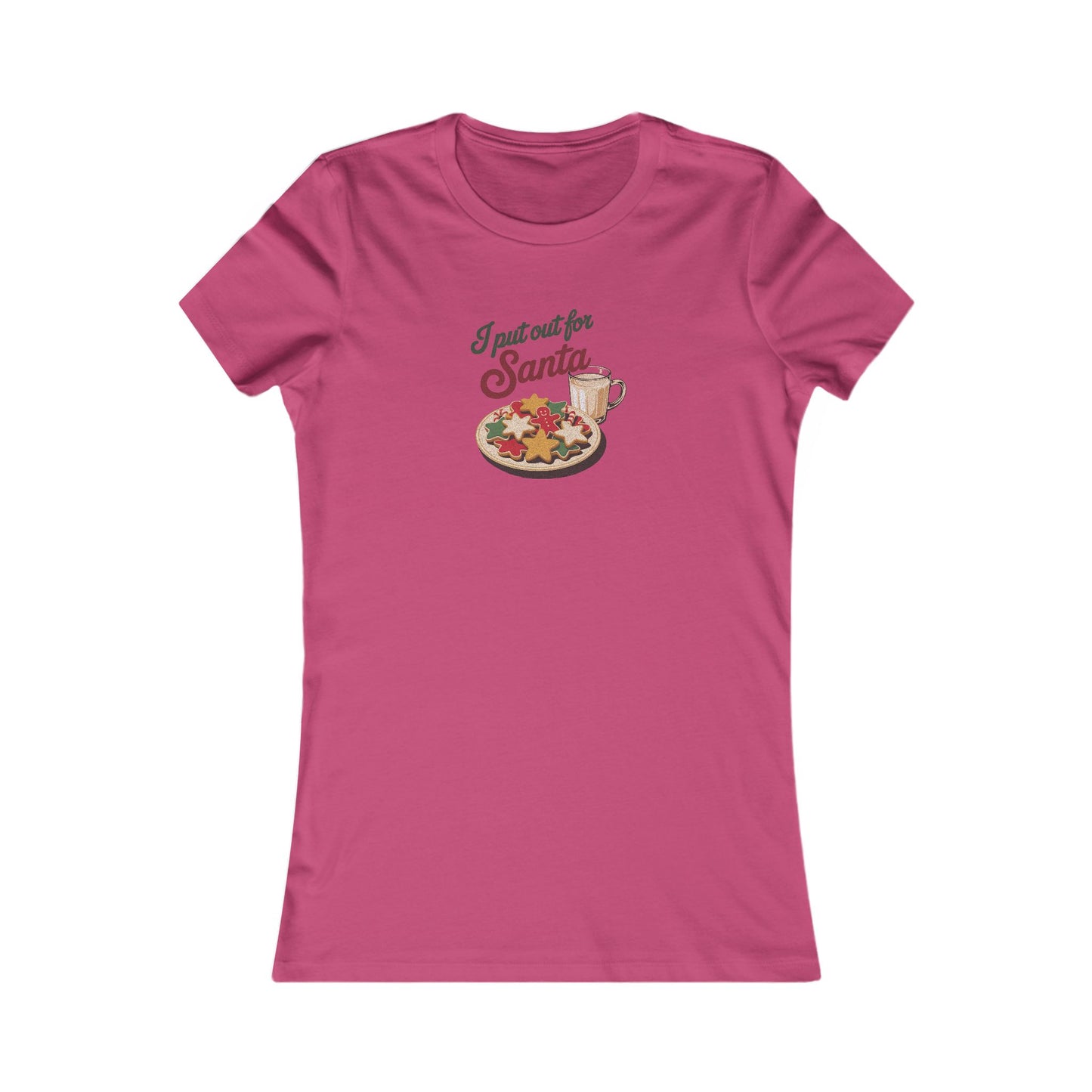 I Put Out for Santa — Retro Christmas Cookies Women's Tee (Light)