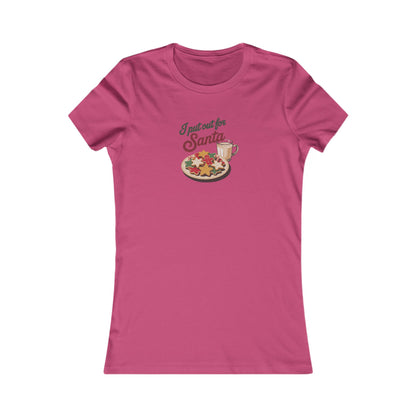 I Put Out for Santa — Retro Christmas Cookies Women's Tee (Light)
