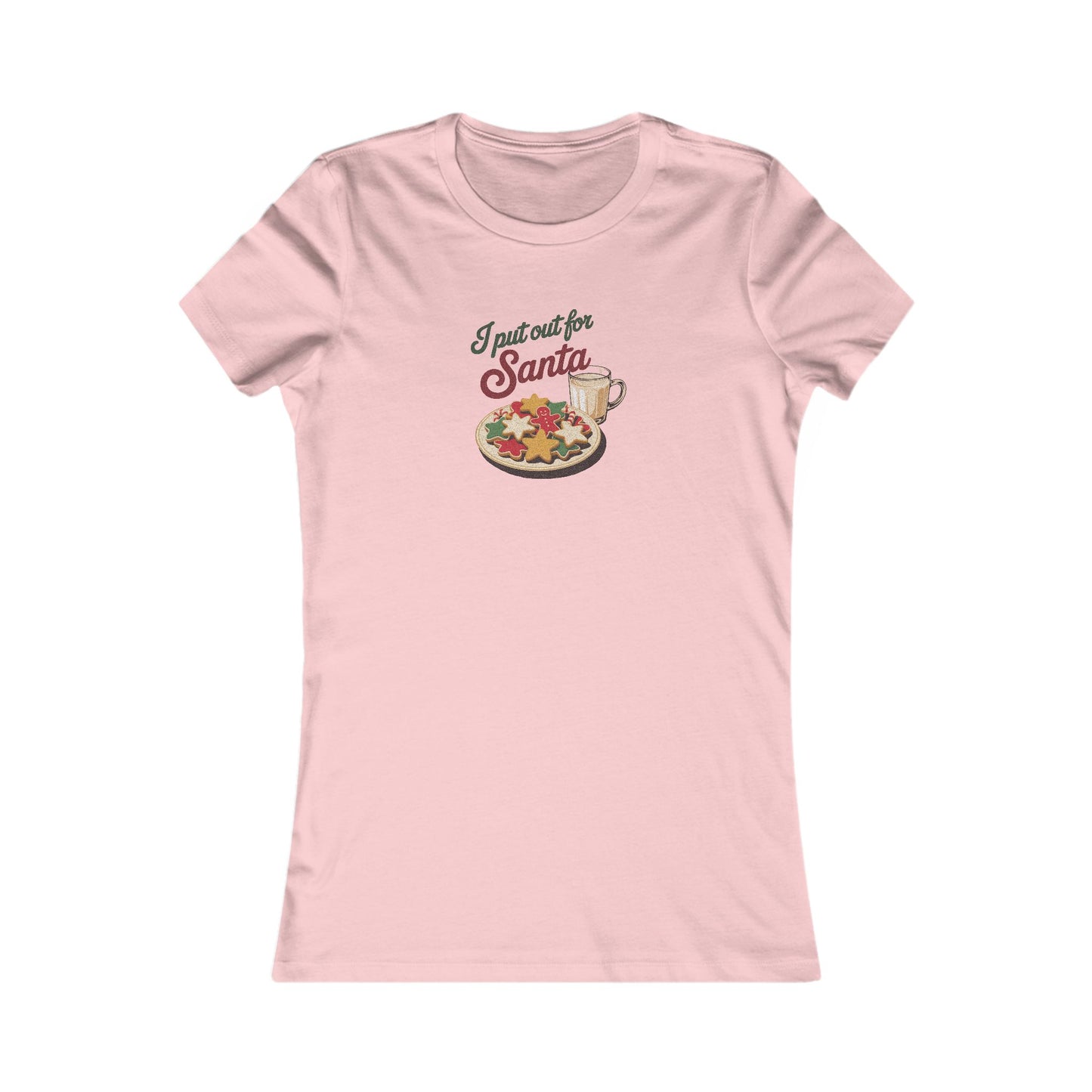 I Put Out for Santa — Retro Christmas Cookies Women's Tee (Light)