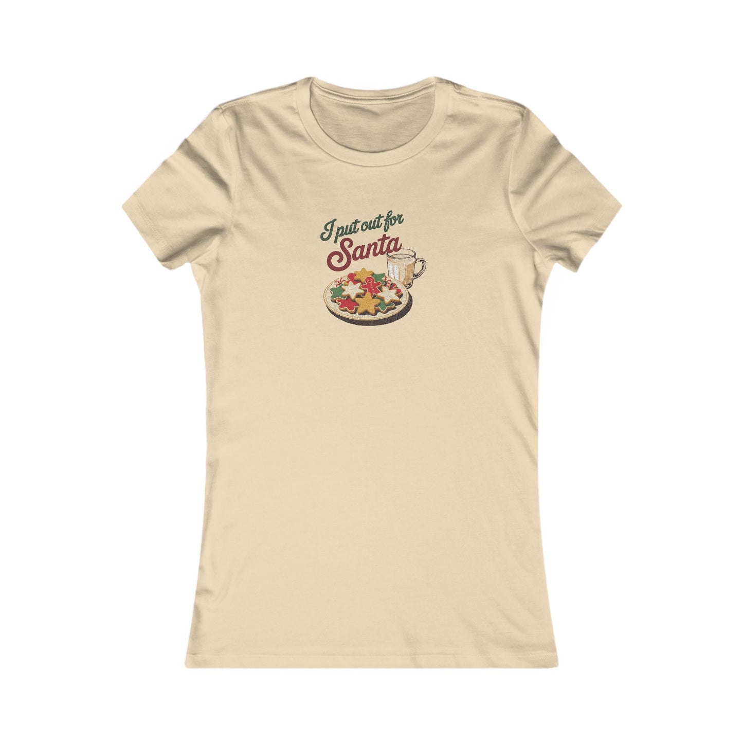 I Put Out for Santa — Retro Christmas Cookies Women's Tee (Light)