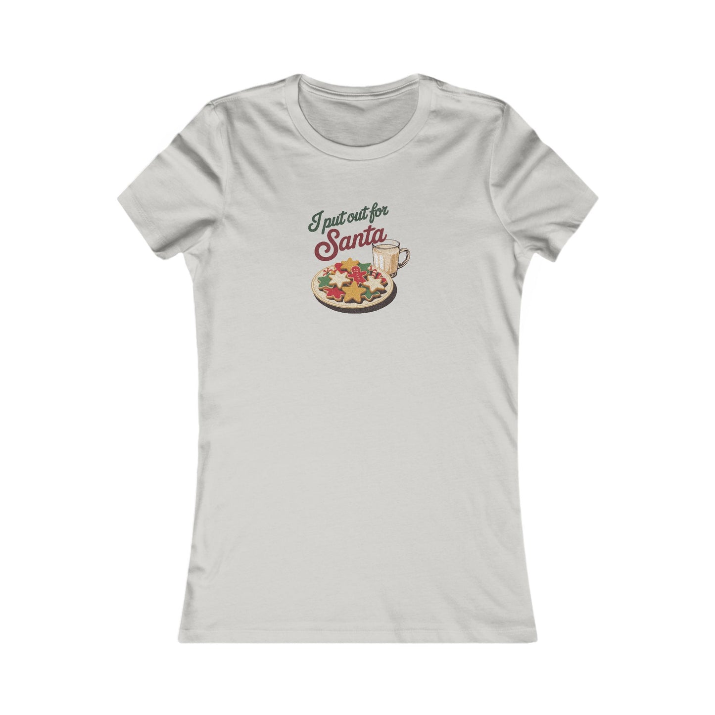 I Put Out for Santa — Retro Christmas Cookies Women's Tee (Light)