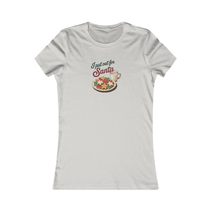 I Put Out for Santa — Retro Christmas Cookies Women's Tee (Light)