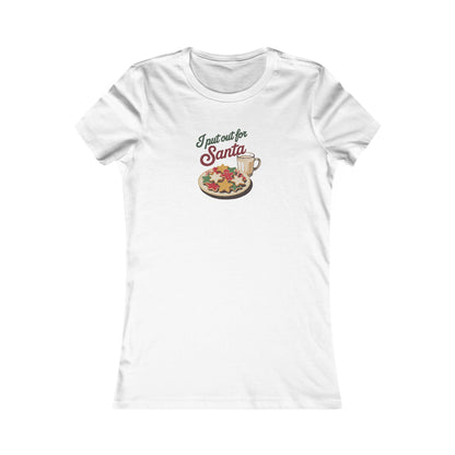 I Put Out for Santa — Retro Christmas Cookies Women's Tee (Light)