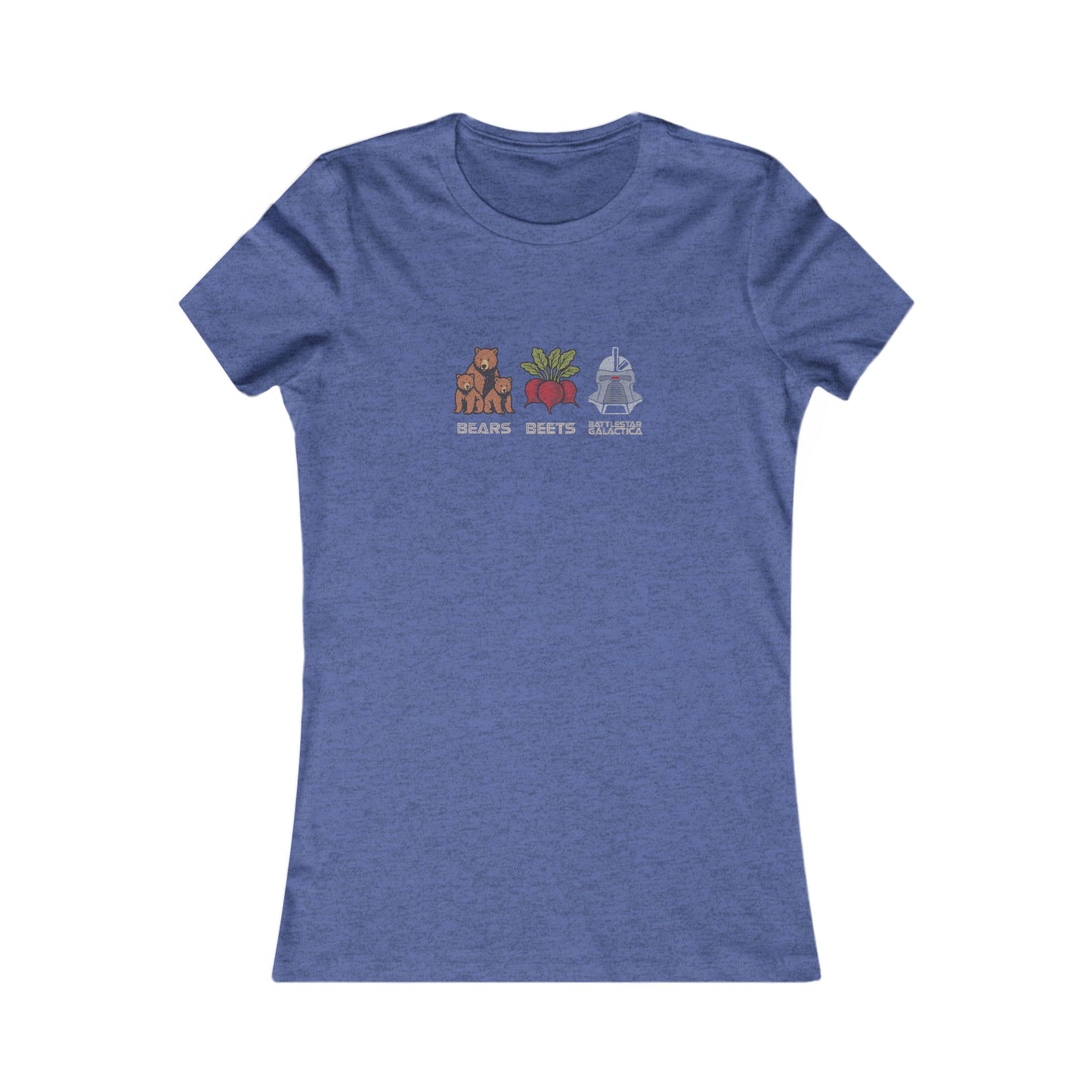 Bears, Beets, Battlestar (Captions) — Retro Women's Tee (Dark)