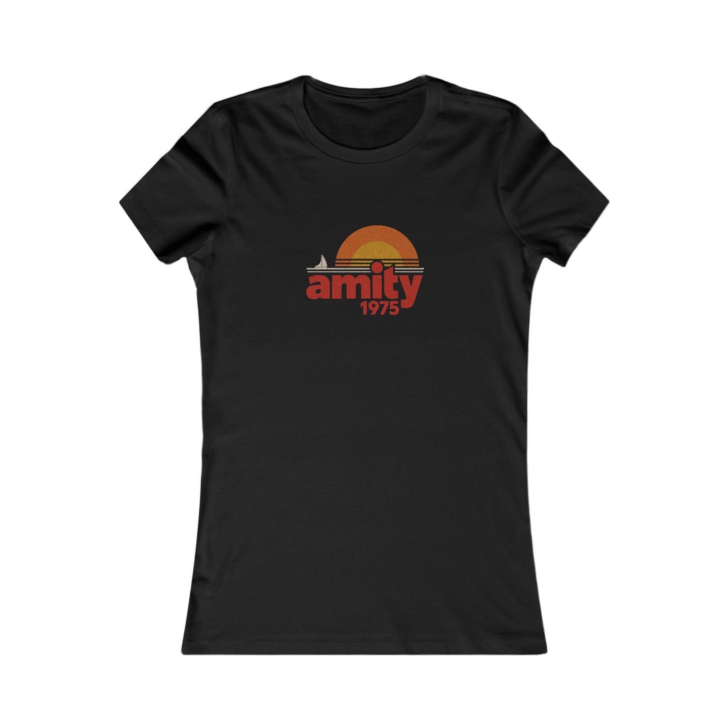 Amity Island 1975 — Jaws-Inspired Retro Women's Tee (Dark)