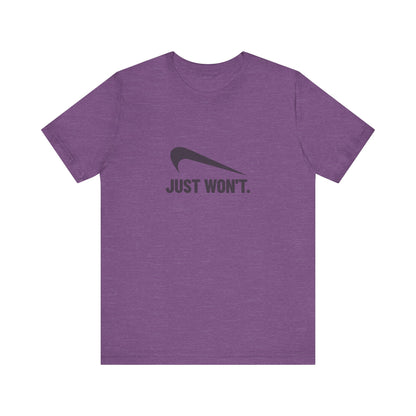Just Won’t Athletic Parody — Retro Workout Tee (Light)