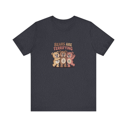 Bears Are Terrifying (Cute Remix) — Retro Tee (Dark)