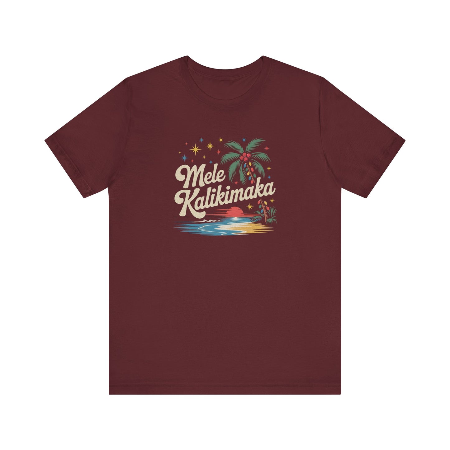 Mele Kalikimaka — Retro Hawaiian Christmas Tee (Dark)