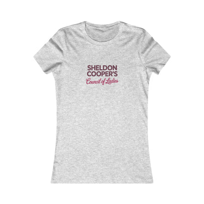 Sheldon Cooper’s Council of Ladies — TBBT Retro Women's Tee (Light)