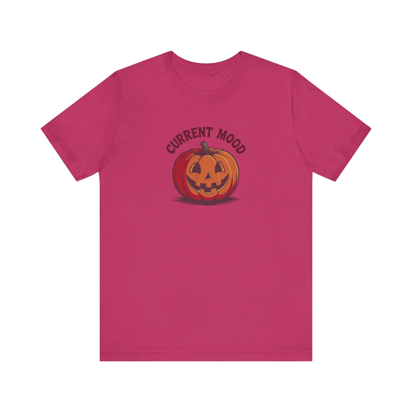 Current Mood (Classic Pumpkin) — Retro Halloween Tee (Light)