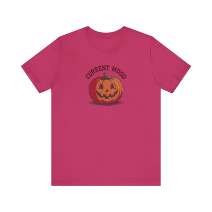 Current Mood (Classic Pumpkin) — Retro Halloween Tee (Light)
