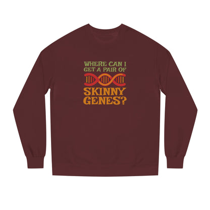 Pair of Skinny Genes (Colorful) — Retro Graphic Sweatshirt (Dark)