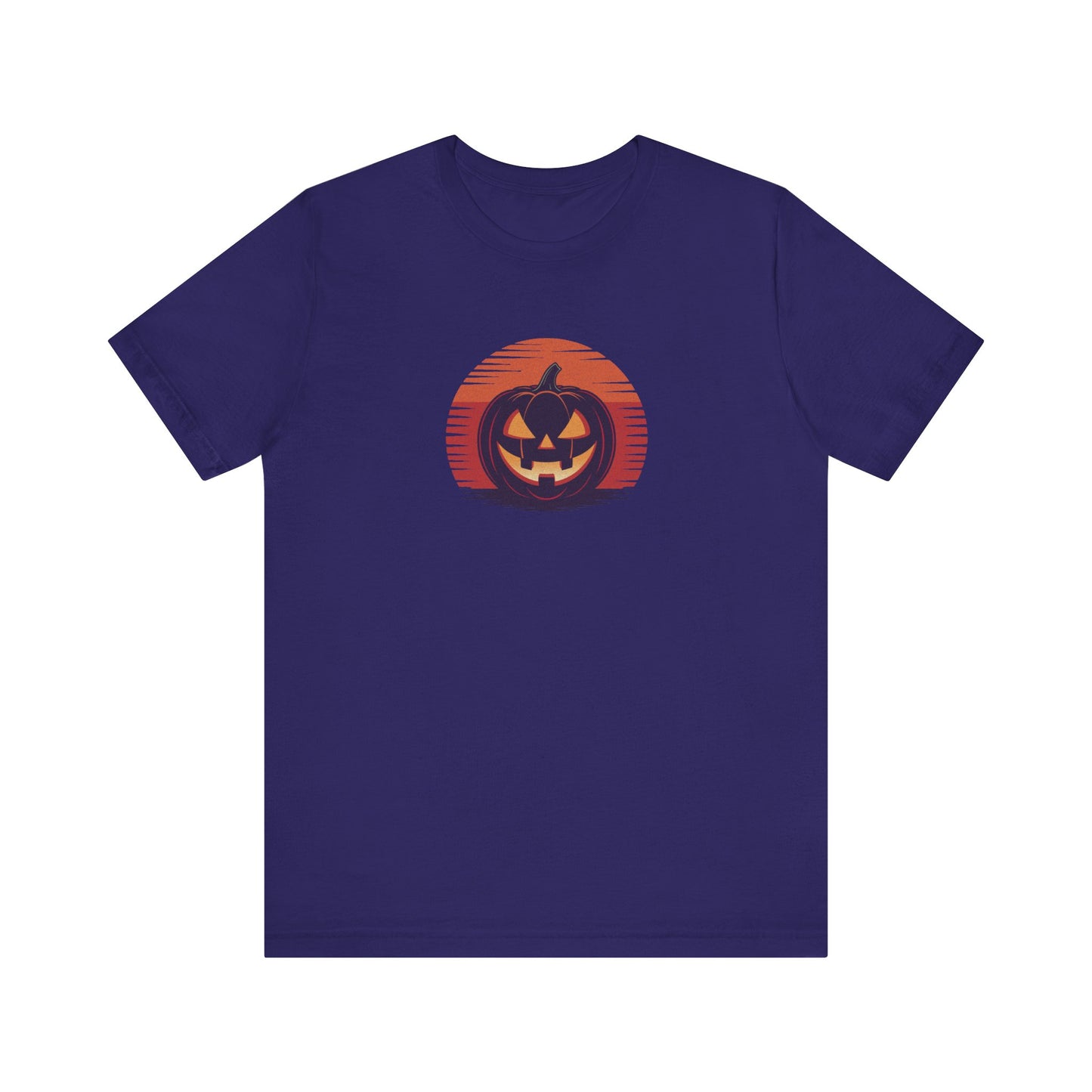 Retro Jack: Sliced Sunset — Halloween Sunset Tee (Dark)
