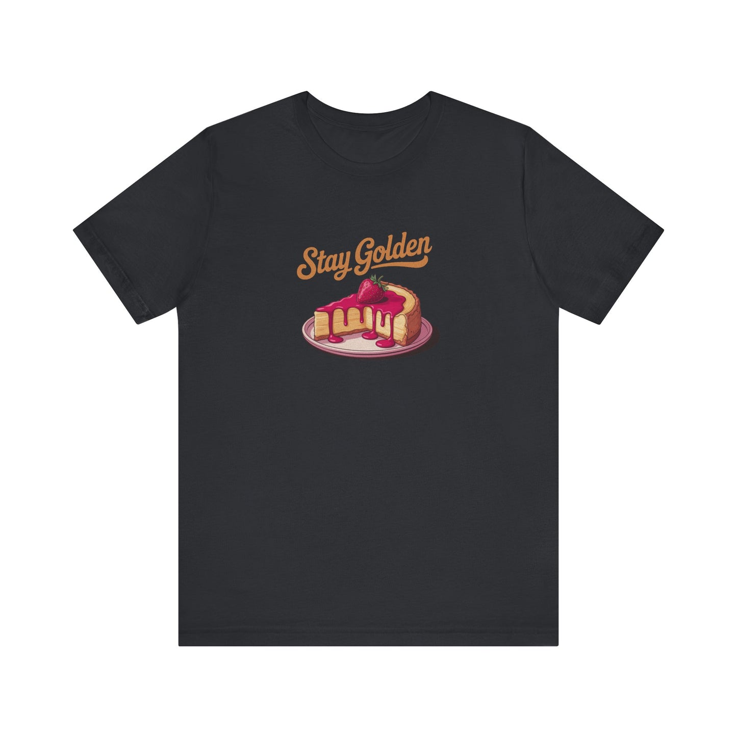 Stay Golden — Retro Cheesecake Graphic Tee (Dark)