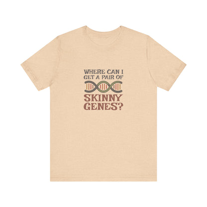Pair of Skinny Genes (Colorful) — Retro Graphic Tee (Light)