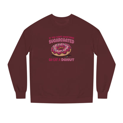 Sugarcoated (Go Eat a Donut) — Retro Graphic Sweatshirt (Dark)