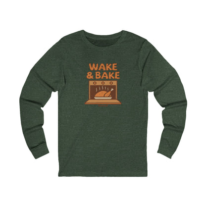 Wake & Bake — Retro Thanksgiving Turkey Long Sleeve (Dark)