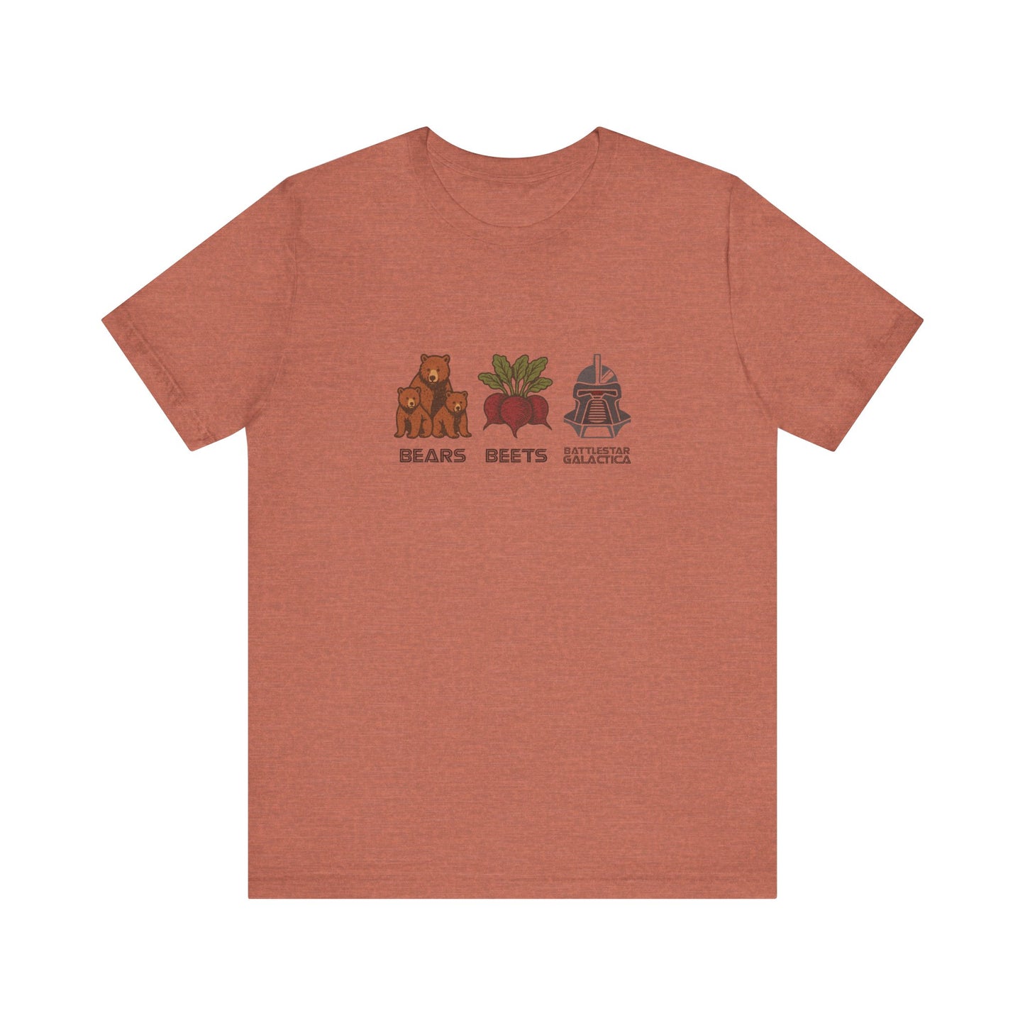 Bears, Beets, Battlestar (Captions) — Retro Tee (Light)
