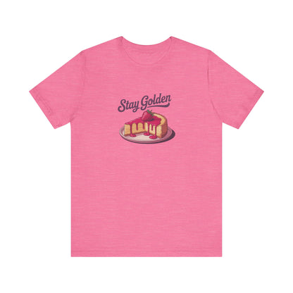 Stay Golden — Retro Cheesecake Graphic Tee (Light)