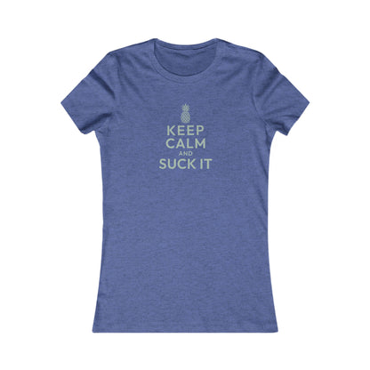 Keep Calm and Suck It — Psych Retro Women's Tee (Dark)