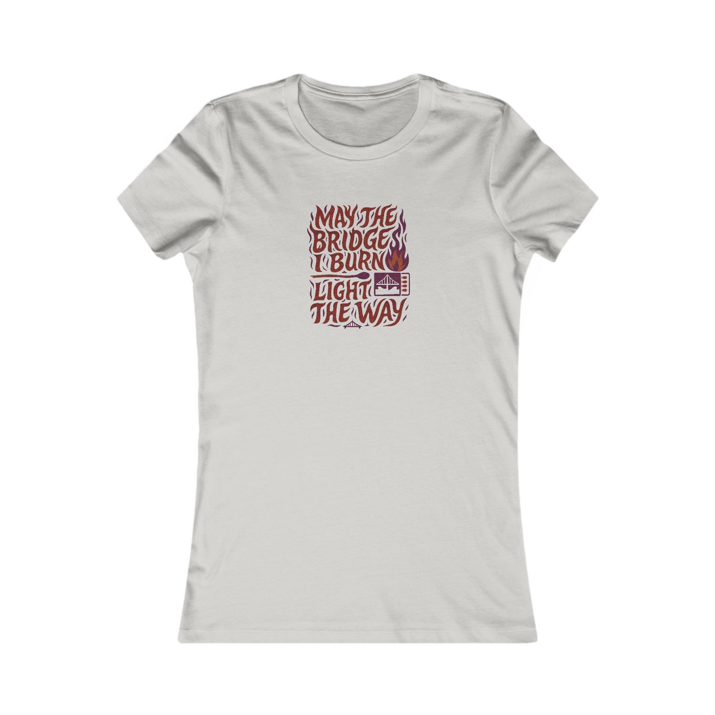 May the Bridges I Burn Light the Way (Remix) — Retro Women's Tee (Light)
