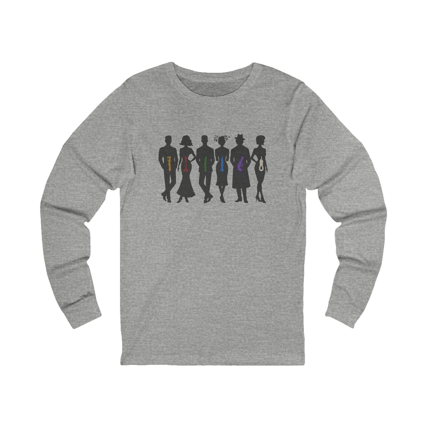 The Usual Suspects, Properly Armed — Clue Retro Long Sleeve (Light)