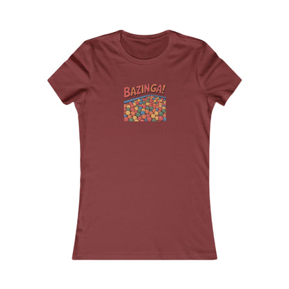 Bazinga! Ball Pit — Big Bang Theory Retro Women's Tee (Dark)