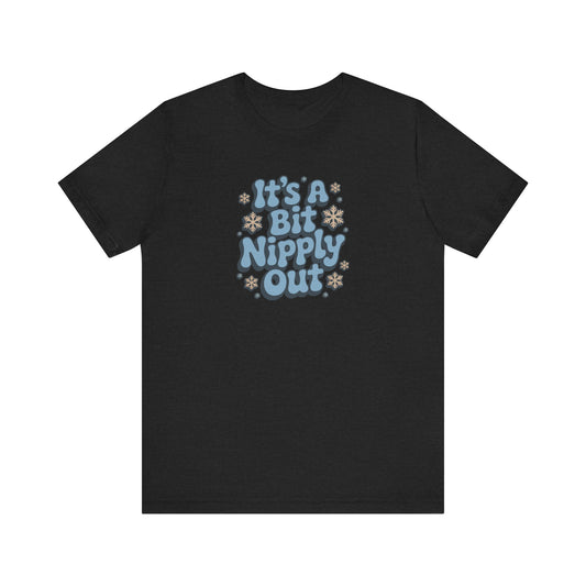 It's a Bit Nipply Out — Christmas Vacation Retro Tee (Dark)