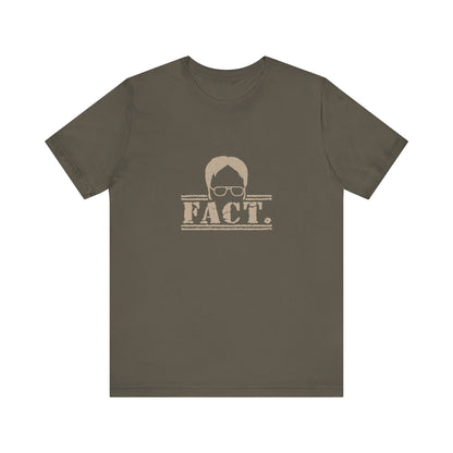 Dwight Schrute FACT. — The Office-Inspired Retro Tee (Dark)