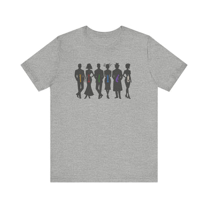 The Usual Suspects, Properly Armed — Clue Retro Tee (Light)