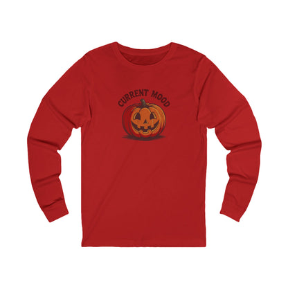 Current Mood (Classic Pumpkin) — Retro Halloween Long Sleeve (Light)