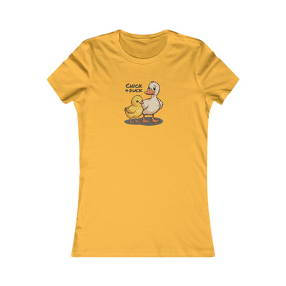 The Chick and the Duck — Friends Retro Women's Tee (Light)