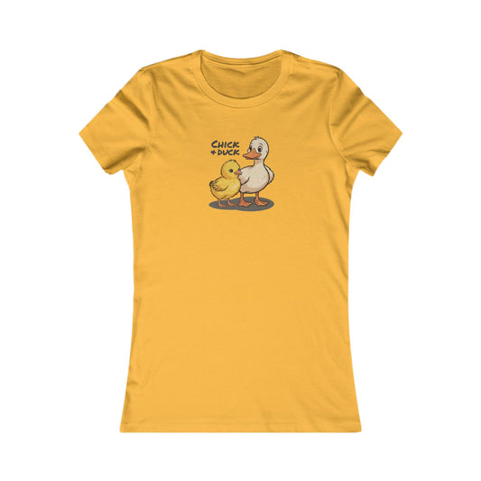 The Chick and the Duck — Friends Retro Women's Tee (Light)