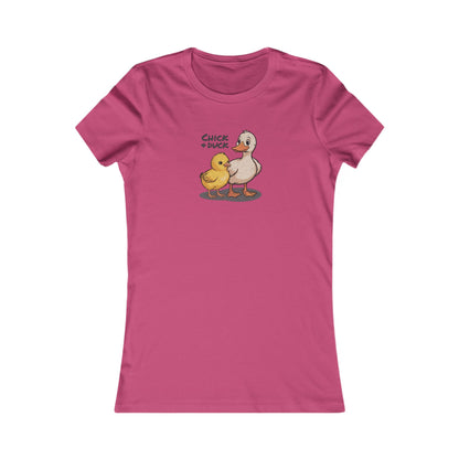 The Chick and the Duck — Friends Retro Women's Tee (Light)