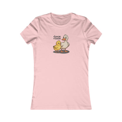The Chick and the Duck — Friends Retro Women's Tee (Light)