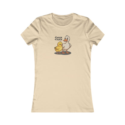 The Chick and the Duck — Friends Retro Women's Tee (Light)