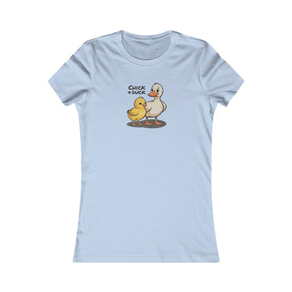The Chick and the Duck — Friends Retro Women's Tee (Light)