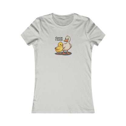 The Chick and the Duck — Friends Retro Women's Tee (Light)