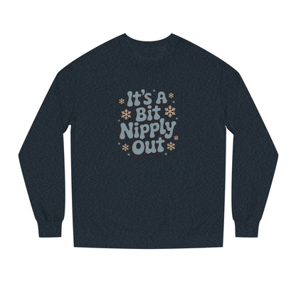 It's a Bit Nipply Out — Christmas Vacation Retro Sweatshirt (Dark)
