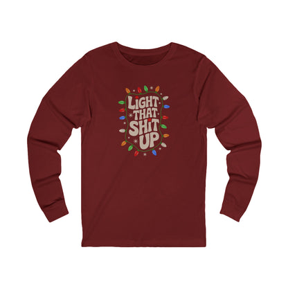 Light That Sh!t Up — Retro Christmas Lights Long Sleeve (Dark)