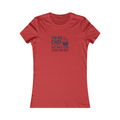 I'm No Chef, But Man I Stir the Pot — Retro Women's Tee (Light)