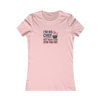 I'm No Chef, But Man I Stir the Pot — Retro Women's Tee (Light)