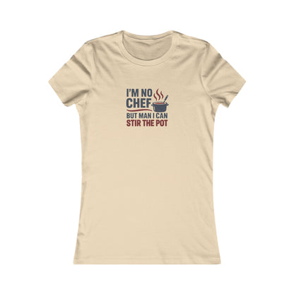 I'm No Chef, But Man I Stir the Pot — Retro Women's Tee (Light)