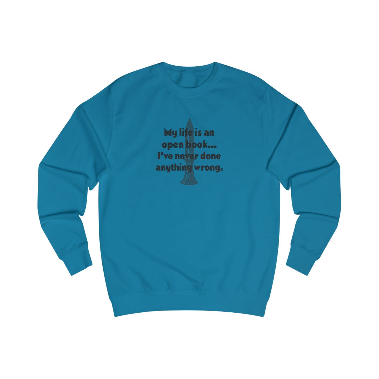 My Life Is an Open Book, I've Never Done Anything Wrong — Clue Retro Sweatshirt (Light)